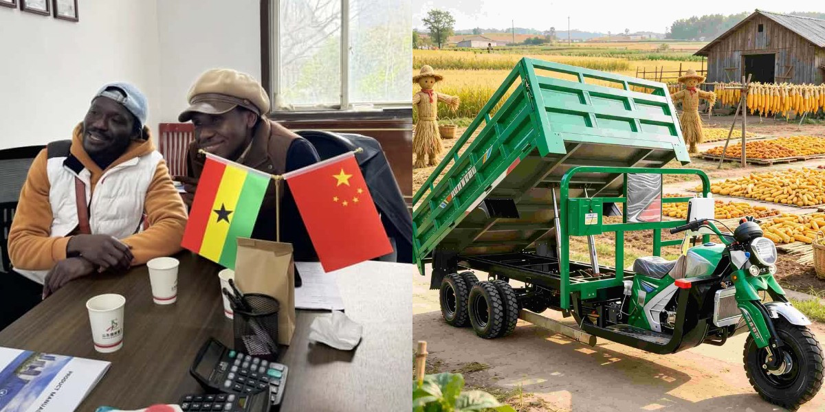 Benzinbetriebenes Dreirad für die Zustellung auf der letzten Meile