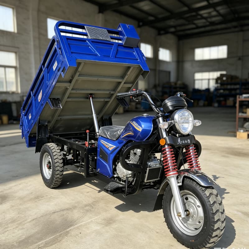 Hydraulic dump tricycle