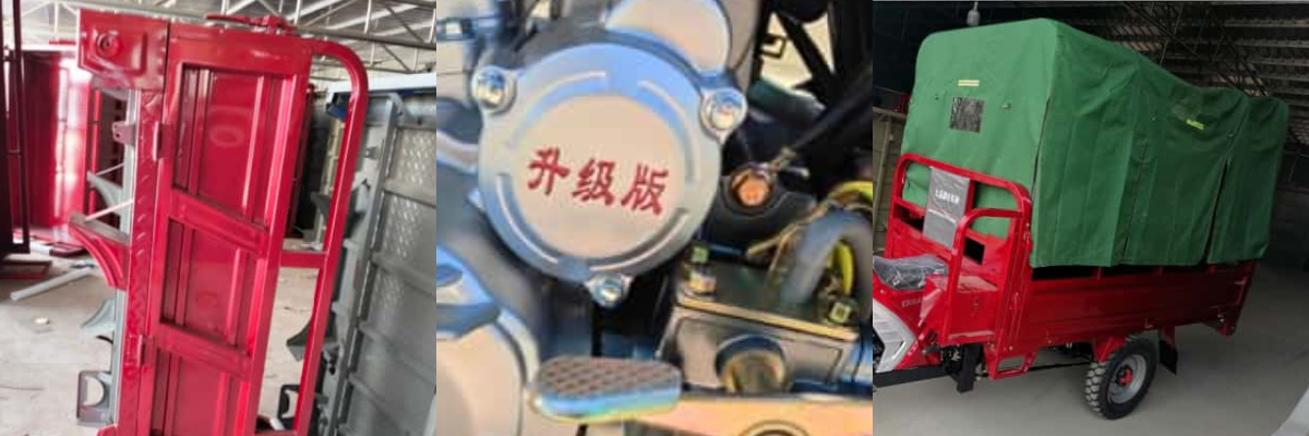 three wheel gasoline cargo tricycle