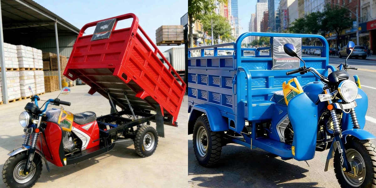 Durable petrol cargo tricycle for agriculture