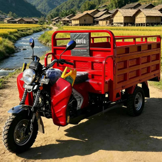 Petrol enclosed cargo tricycle