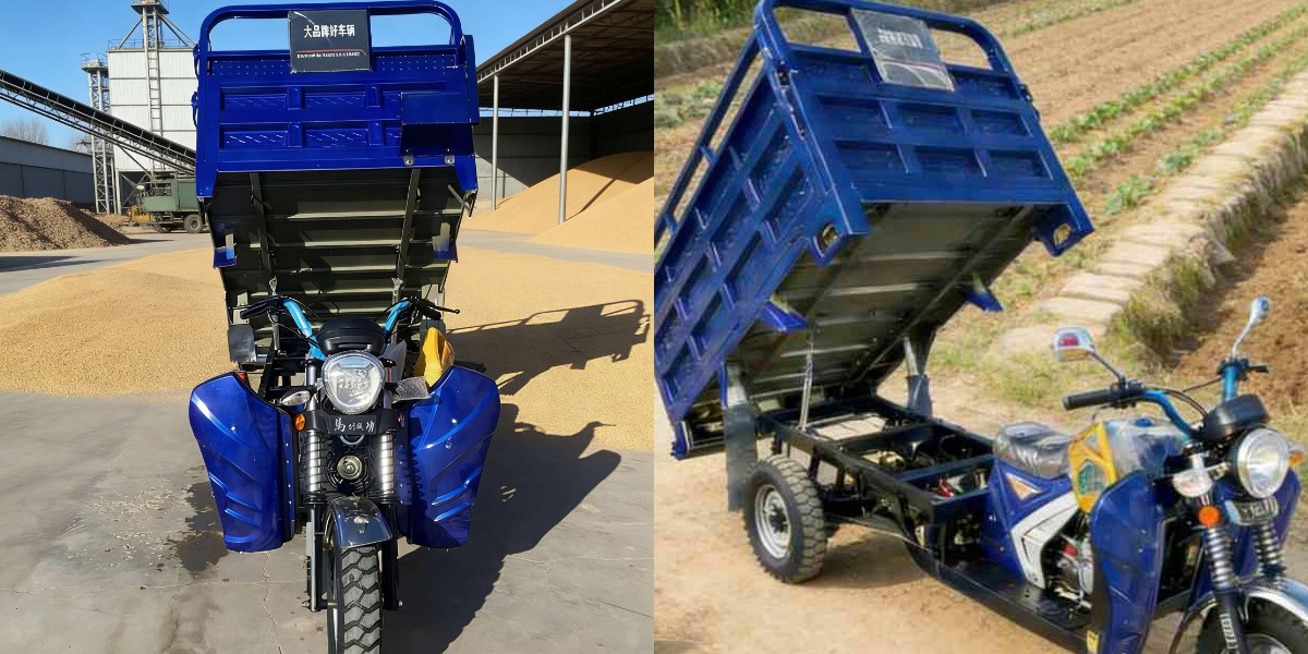 triciclo a benzina per la consegna dell'ultimo miglio