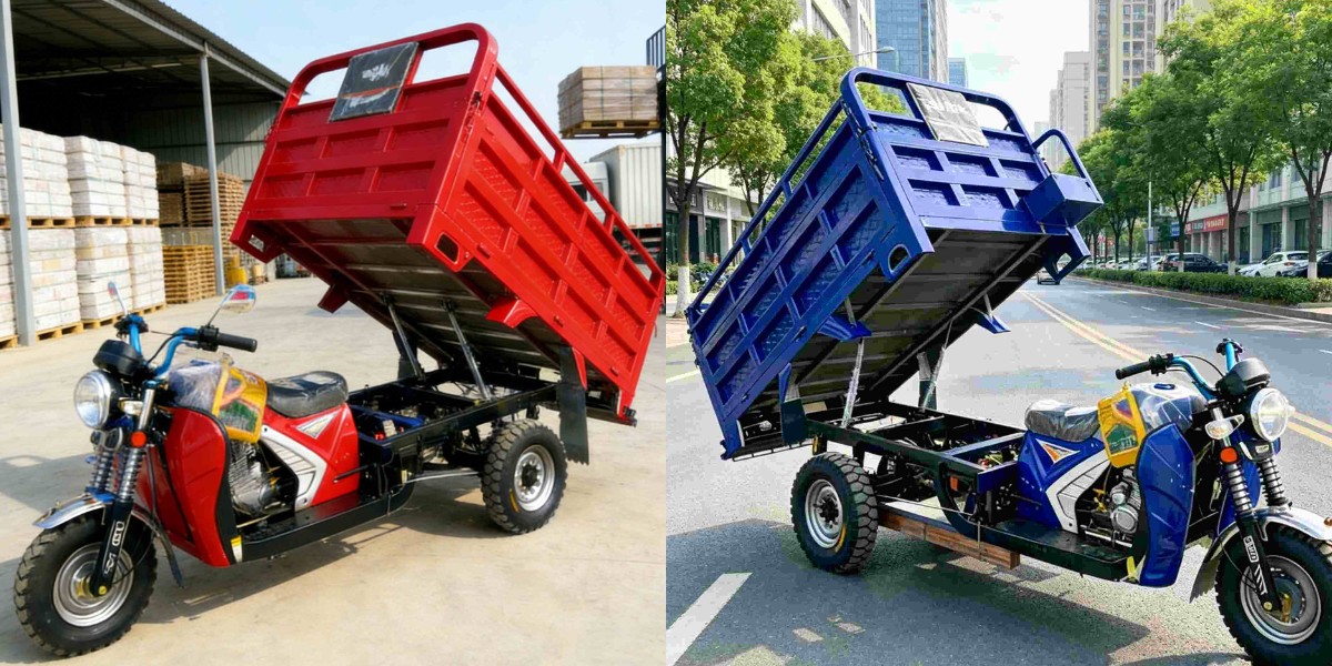 Трехколесный грузовой велосипед с бензиновым двигателем