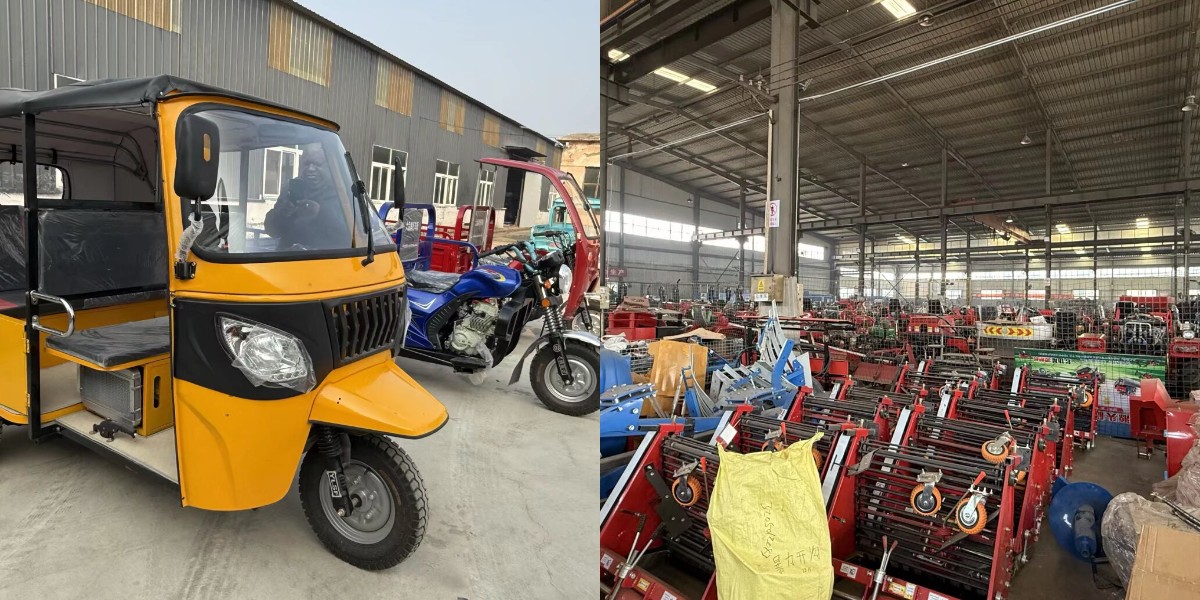 Gasoline motorized cargo tricycle