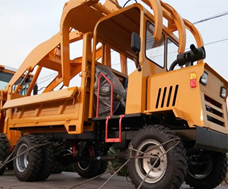Customer Test Driving the Diesel Construction Concrete Transport Vehicle Site