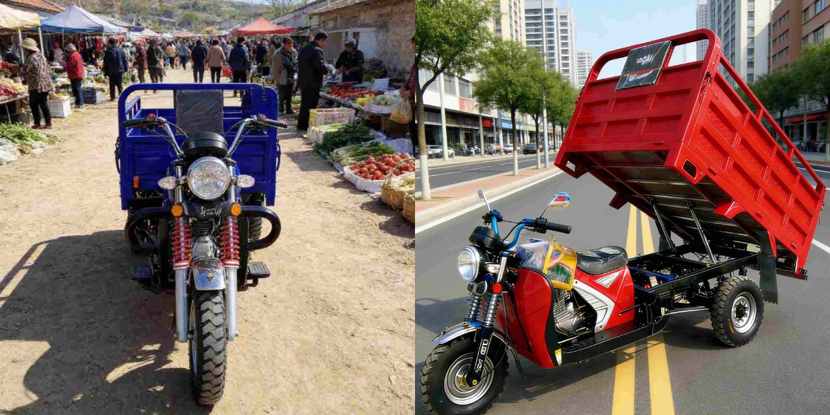 Tricycle cargo motorisé à essence