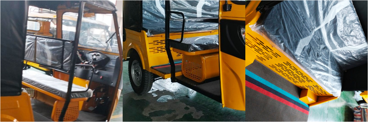 Pequeno tuk-tuk de carga para negócios