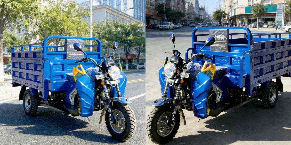 Triciclo a gás basculante hidráulico de 250 cc