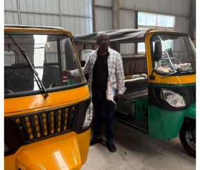 Today, 30 tuk-tuks were shipped to Nigeria