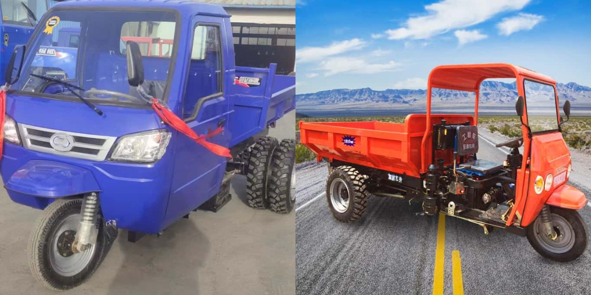 Triciclo diesel con cabina aperta