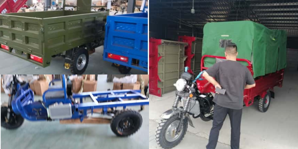 Becak roda tiga berbahan bakar bensin