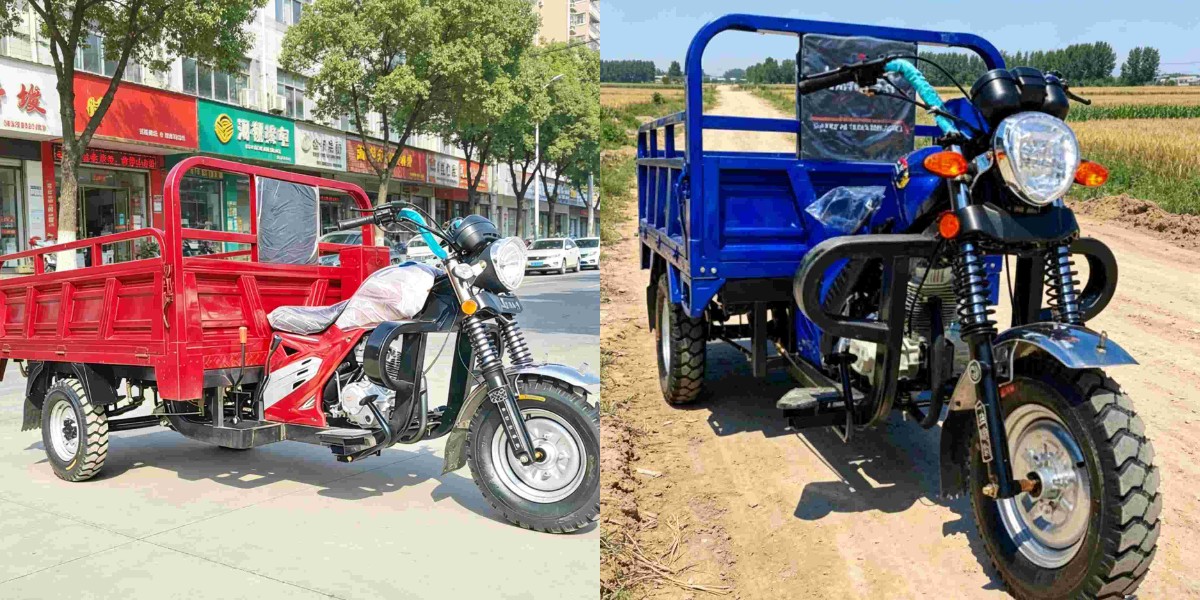 Becak roda tiga berbahan bakar bensin