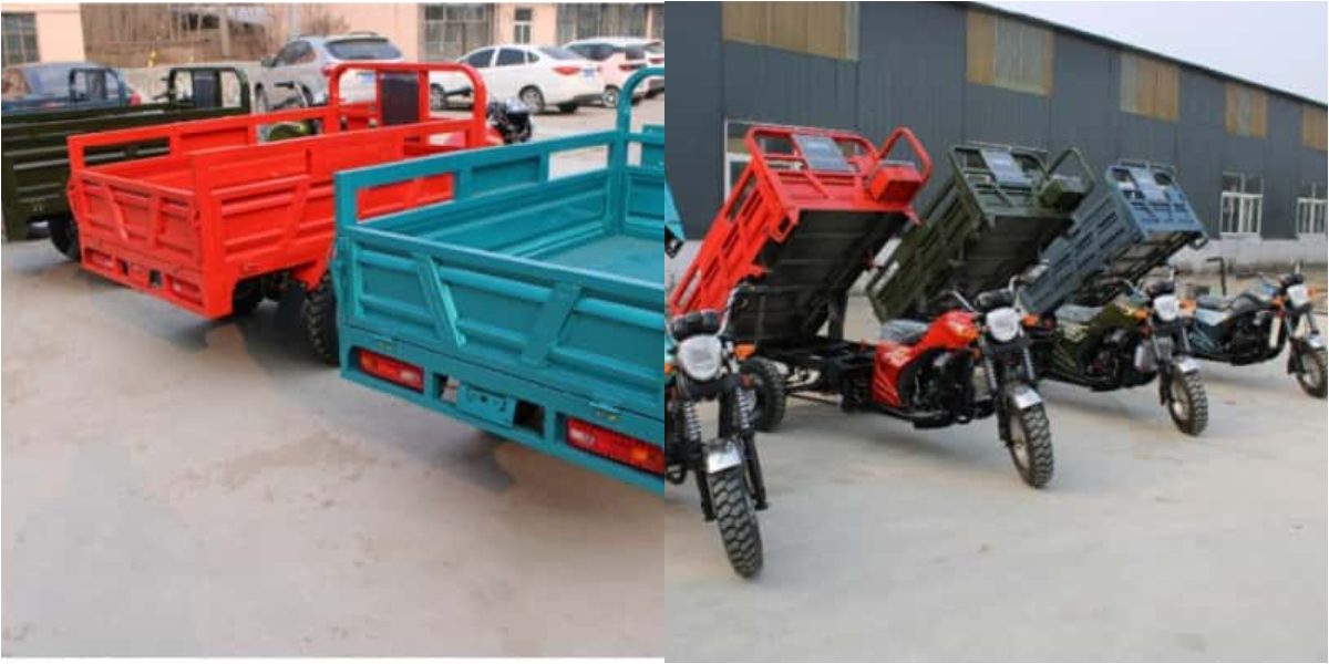 three wheel gasoline cargo tricycle