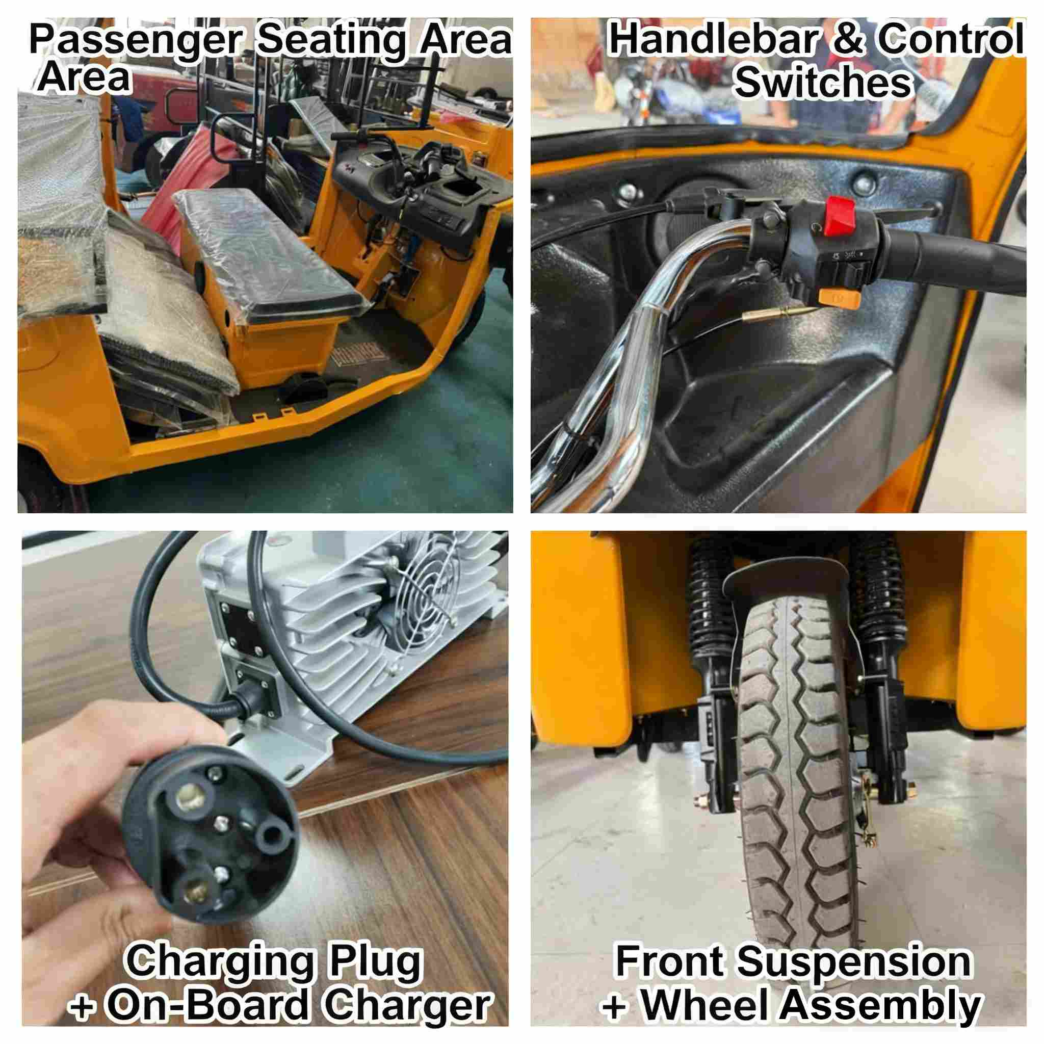 pousse-pousse électriques à trois roues