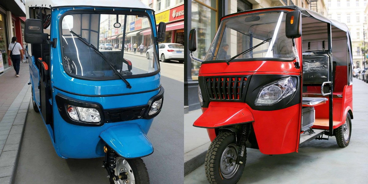 Pequeno tuk-tuk de carga para negócios
