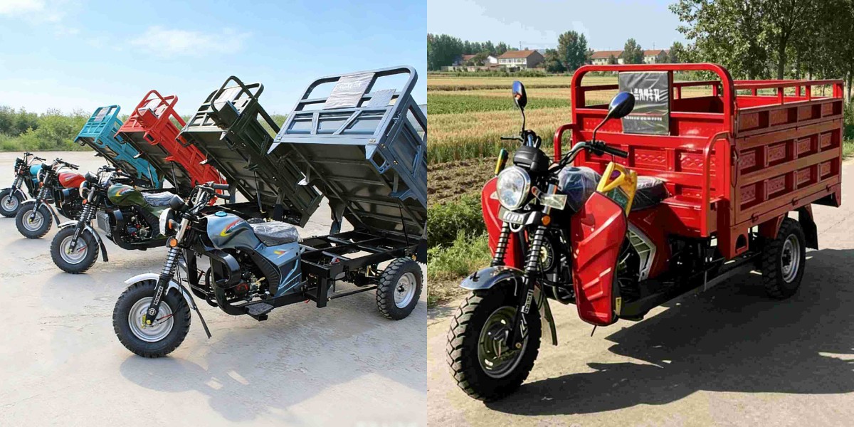 Becak roda tiga berbahan bakar bensin