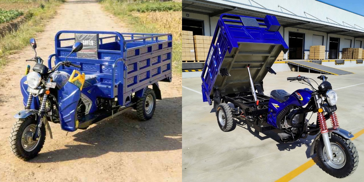 Triciclo a gás basculante hidráulico de 250 cc